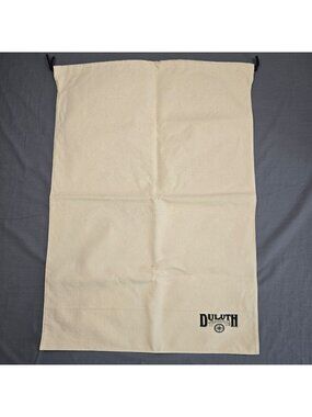 NEW Duluth Trading Co Canvas Laundry Storage Bag Beige Drawstring